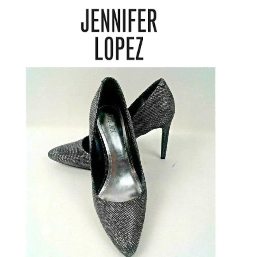 Jennifer Lopez Women's Silver 4 Heels Pumps women's 8.5